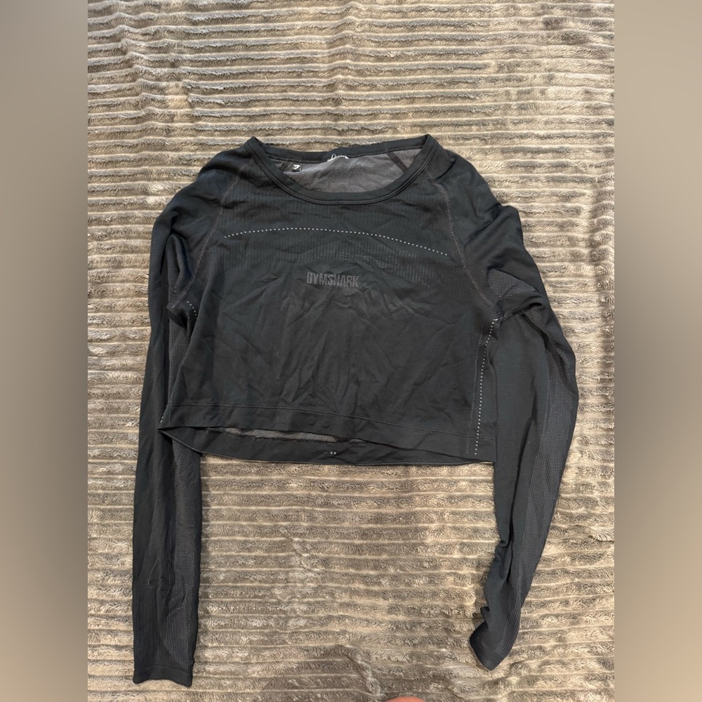 Black Gymshark Women's Breeze Lightweight Crop Top